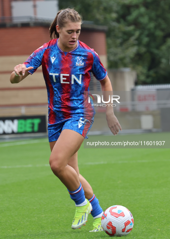 Molly-Mae Sharpe of Crystal Palace Women is in action during the Barclays FA Women's Super League soccer match between Tottenham Hotspur Wom...