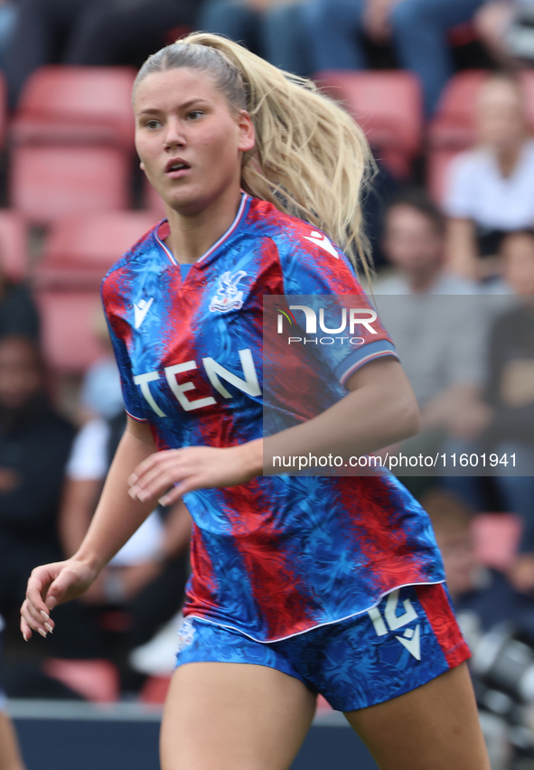 Poppy Pritchard, on loan from Manchester United, is in action during the Barclays FA Women's Super League soccer match between Tottenham Hot...