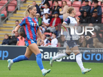 Poppy Pritchard, on loan from Manchester United, is in action during the Barclays FA Women's Super League soccer match between Tottenham Hot...