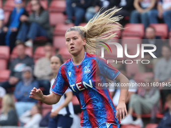 Poppy Pritchard, on loan from Manchester United, is in action during the Barclays FA Women's Super League soccer match between Tottenham Hot...