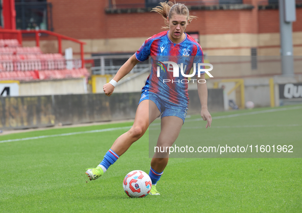 Molly-Mae Sharpe of Crystal Palace Women is in action during the Barclays FA Women's Super League soccer match between Tottenham Hotspur Wom...