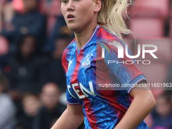 Poppy Pritchard, on loan from Manchester United, is in action during the Barclays FA Women's Super League soccer match between Tottenham Hot...