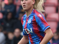 Poppy Pritchard, on loan from Manchester United, is in action during the Barclays FA Women's Super League soccer match between Tottenham Hot...