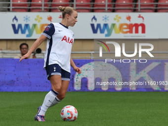 Olga Ahtinen of Tottenham Hotspur Women is in action during the Barclays FA Women's Super League soccer match between Tottenham Hotspur Wome...