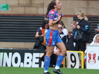 Brooke Aspin (on loan from Chelsea) of Crystal Palace Women is sent off during the Barclays FA Women's Super League soccer match between Tot...