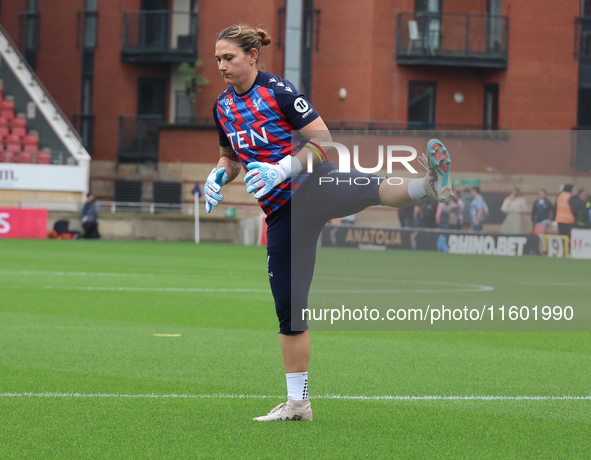 Shae Yanez of Crystal Palace Women warms up before the Barclays FA Women's Super League soccer match between Tottenham Hotspur Women and Cry...