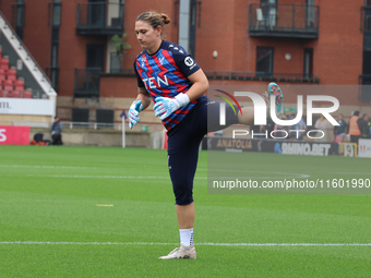 Shae Yanez of Crystal Palace Women warms up before the Barclays FA Women's Super League soccer match between Tottenham Hotspur Women and Cry...