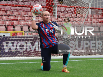 Milla-Maj Majasaari of Crystal Palace Women warms up before the Barclays FA Women's Super League soccer match between Tottenham Hotspur Wome...