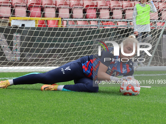 Milla-Maj Majasaari of Crystal Palace Women warms up before the Barclays FA Women's Super League soccer match between Tottenham Hotspur Wome...