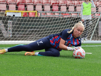 Milla-Maj Majasaari of Crystal Palace Women warms up before the Barclays FA Women's Super League soccer match between Tottenham Hotspur Wome...