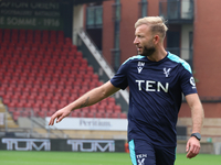 Goalkeeping Coach Daniel Matraszek during the pre-match warm-up during the Barclays FA Women's Super League soccer match between Tottenham H...