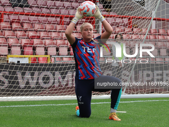 Milla-Maj Majasaari of Crystal Palace Women warms up before the Barclays FA Women's Super League soccer match between Tottenham Hotspur Wome...