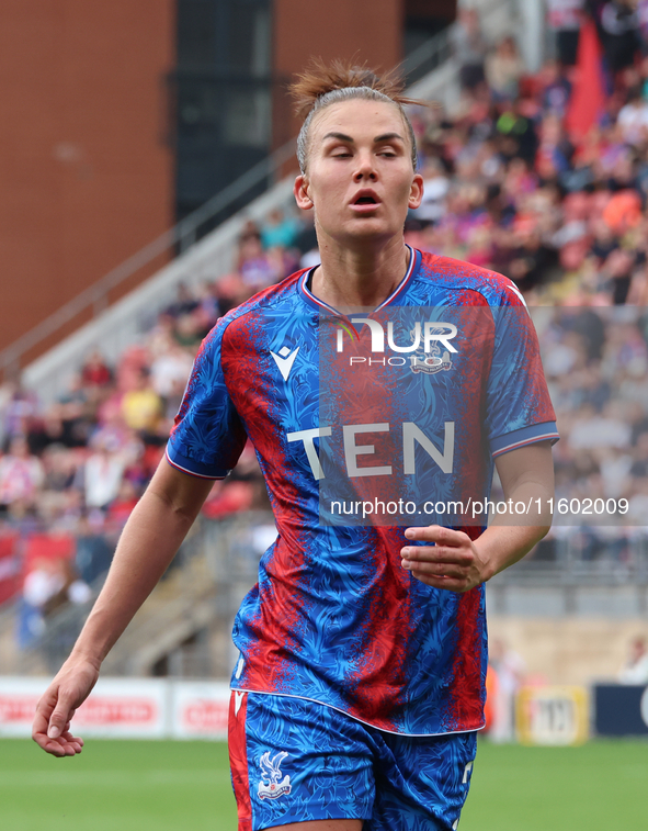 Katrine Veje of Crystal Palace Women during the Barclays FA Women's Super League soccer match between Tottenham Hotspur Women and Crystal Pa...