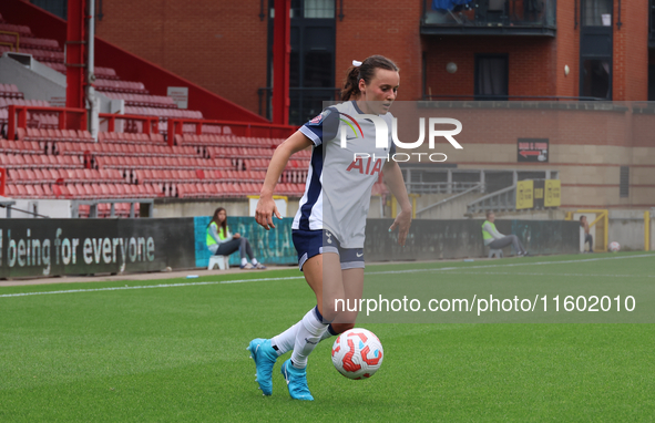 Hayley Raso of Tottenham Hotspur Women is in action during the Barclays FA Women's Super League soccer match between Tottenham Hotspur Women...