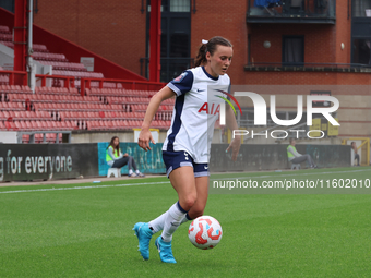 Hayley Raso of Tottenham Hotspur Women is in action during the Barclays FA Women's Super League soccer match between Tottenham Hotspur Women...