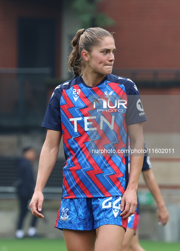 Mille Geji of Crystal Palace Women warms up before the Barclays FA Women's Super League soccer match between Tottenham Hotspur Women and Cry...