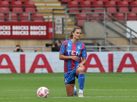 Katie Stengel of Crystal Palace Women takes the knee during the Barclays FA Women's Super League soccer match between Tottenham Hotspur Wome...