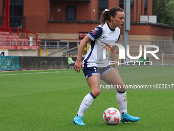 Hayley Raso of Tottenham Hotspur Women is in action during the Barclays FA Women's Super League soccer match between Tottenham Hotspur Women...