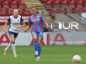 Katie Stengel of Crystal Palace Women plays during the Barclays FA Women's Super League soccer match between Tottenham Hotspur Women and Cry...