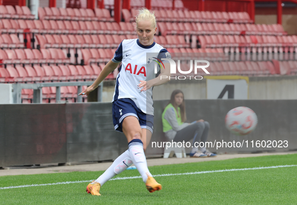 Eveliina Summanen of Tottenham Hotspur Women plays during the Barclays FA Women's Super League soccer match between Tottenham Hotspur Women...