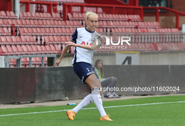 Eveliina Summanen of Tottenham Hotspur Women plays during the Barclays FA Women's Super League soccer match between Tottenham Hotspur Women...