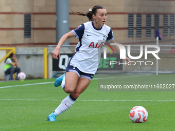 Hayley Raso of Tottenham Hotspur Women is in action during the Barclays FA Women's Super League soccer match between Tottenham Hotspur Women...