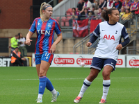 Alexia Potter (on loan from Chelsea) of Crystal Palace Women and Drew Spence of Tottenham Hotspur Women are in action during the Barclays FA...