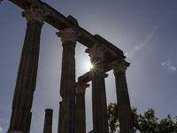 A general view of the Roman ruins of Evora in Evora, Portugal, on November 5, 2023. The mayor of Evora, Carlos Pinto de Sa, announces plans...