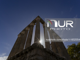 A general view of the Roman ruins of Evora in Evora, Portugal, on November 5, 2023. The mayor of Evora, Carlos Pinto de Sa, announces plans...