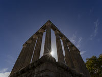 A general view of the Roman ruins of Evora in Evora, Portugal, on November 5, 2023. The mayor of Evora, Carlos Pinto de Sa, announces plans...