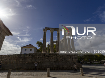 A general view of the Roman ruins of Evora in Evora, Portugal, on November 5, 2023. The mayor of Evora, Carlos Pinto de Sa, announces plans...