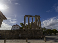 A general view of the Roman ruins of Evora in Evora, Portugal, on November 5, 2023. The mayor of Evora, Carlos Pinto de Sa, announces plans...