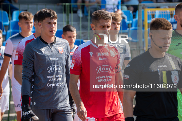 Maciej Gorski and Jakub Tetyk play during the game between Hutnik Krakow and Resovia Rzeszow in Krakow, Poland, on September 22, 2024. Betcl...