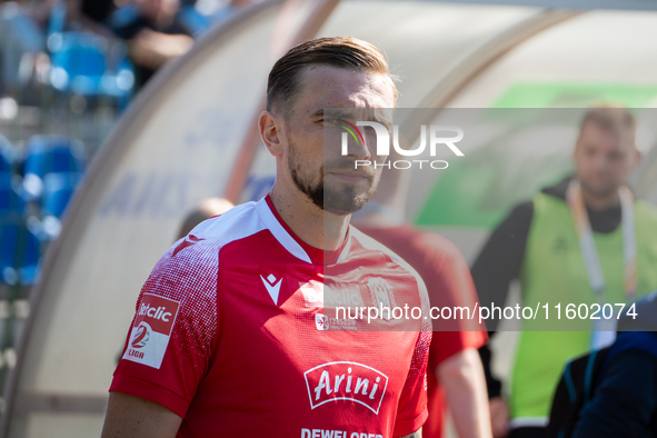 Radoslaw Adamski participates in the game between Hutnik Krakow and Resovia Rzeszow in Krakow, Poland, on September 22, 2024. Betclic 2 Liga...