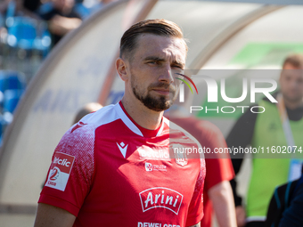 Radoslaw Adamski participates in the game between Hutnik Krakow and Resovia Rzeszow in Krakow, Poland, on September 22, 2024. Betclic 2 Liga...