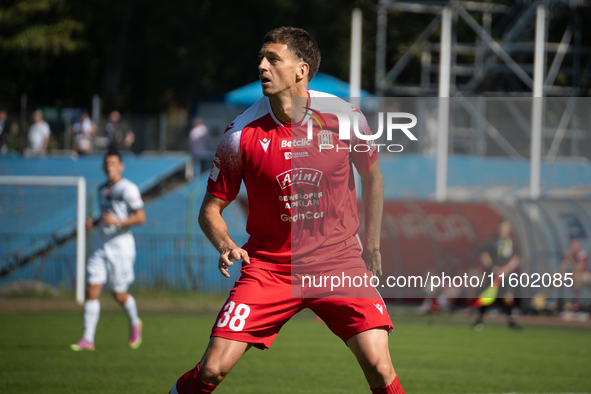 Hlib Bukhal participates in the game between Hutnik Krakow and Resovia Rzeszow in Krakow, Poland, on September 22, 2024. Betclic 2 Liga, Pol...