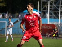 Hlib Bukhal participates in the game between Hutnik Krakow and Resovia Rzeszow in Krakow, Poland, on September 22, 2024. Betclic 2 Liga, Pol...