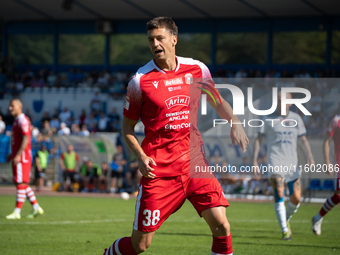 Hlib Bukhal participates in the game between Hutnik Krakow and Resovia Rzeszow in Krakow, Poland, on September 22, 2024. Betclic 2 Liga, Pol...