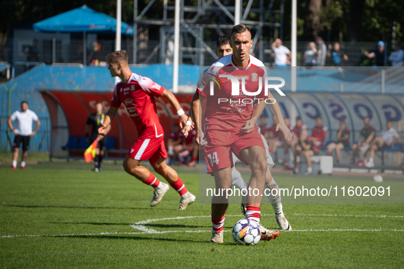 Marcin Urynowicz participates in the game between Hutnik Krakow and Resovia Rzeszow in Krakow, Poland, on September 22, 2024. Betclic 2 Liga...