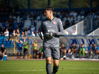 Goalkeeper Jakub Tetyk during the game between Hutnik Krakow and Resovia Rzeszow in Krakow, Poland, on September 22, 2024. Betclic 2 Liga, P...