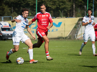 Marcin Urynowicz and Mateusz Sowinski play during the game between Hutnik Krakow and Resovia Rzeszow in Krakow, Poland, on September 22, 202...