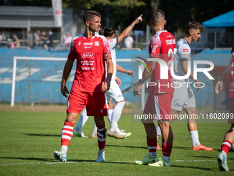 Maciej Gorski participates in the game between Hutnik Krakow and Resovia Rzeszow in Krakow, Poland, on September 22, 2024. Betclic 2 Liga, P...