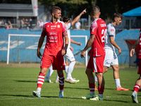 Maciej Gorski participates in the game between Hutnik Krakow and Resovia Rzeszow in Krakow, Poland, on September 22, 2024. Betclic 2 Liga, P...