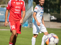 Marcin Urynowicz and Maciej Urbanczyk play during the game between Hutnik Krakow and Resovia Rzeszow in Krakow, Poland, on September 22, 202...