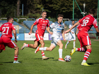 Betclic 2 Liga game between Hutnik Krakow and Resovia Rzeszow in Krakow, Poland, on September 22, 2024. Polish football second league match...