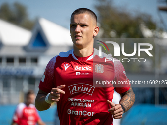 Bartlomiej Eizenchart participates in the game between Hutnik Krakow and Resovia Rzeszow in Krakow, Poland, on September 22, 2024. Betclic 2...