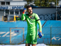 Goalkeeper Dorian Fratczak plays during the game between Hutnik Krakow and Resovia Rzeszow in Krakow, Poland, on September 22, 2024. Betclic...