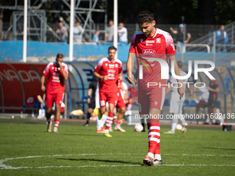 Maksymilian Hebel participates in the game between Hutnik Krakow and Resovia Rzeszow in Krakow, Poland, on September 22, 2024. Betclic 2 Lig...