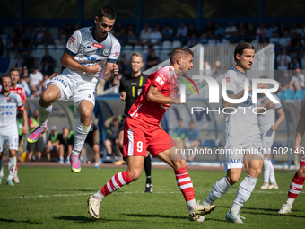 Betclic 2 Liga game between Hutnik Krakow and Resovia Rzeszow in Krakow, Poland, on September 22, 2024. Polish football second league match...