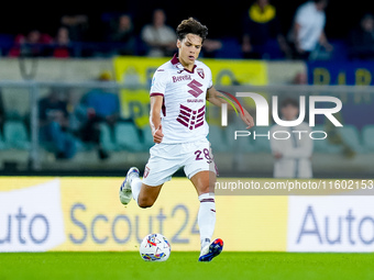 Samuele Ricci of Torino FC during the Serie A Enilive match between Hellas Verona and Torino FC at Stadio Marcantonio Bentegodi on September...